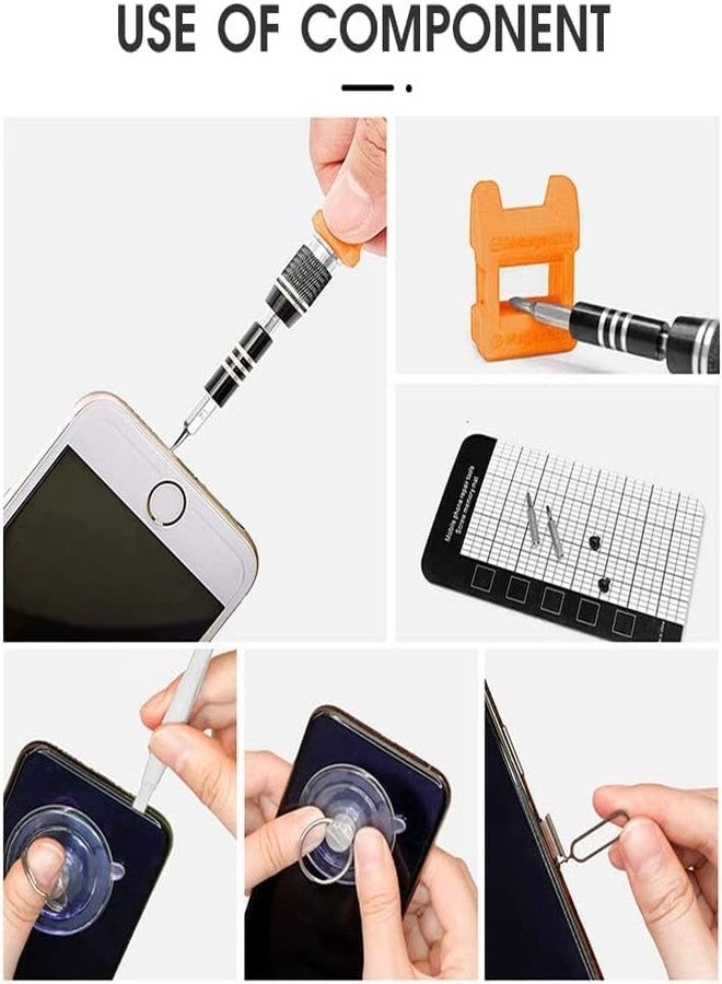 MESHIV مجموعة مفكات دقيقة من Meshiv 170 في 1 - أدوات مغناطيسية من الكروم والفاناديوم لإصلاح الهواتف المحمولة وأجهزة الكمبيوتر المحمولة وأجهزة الكمبيوتر الشخصية والساعات والأجهزة الإلكترونية - Image 5